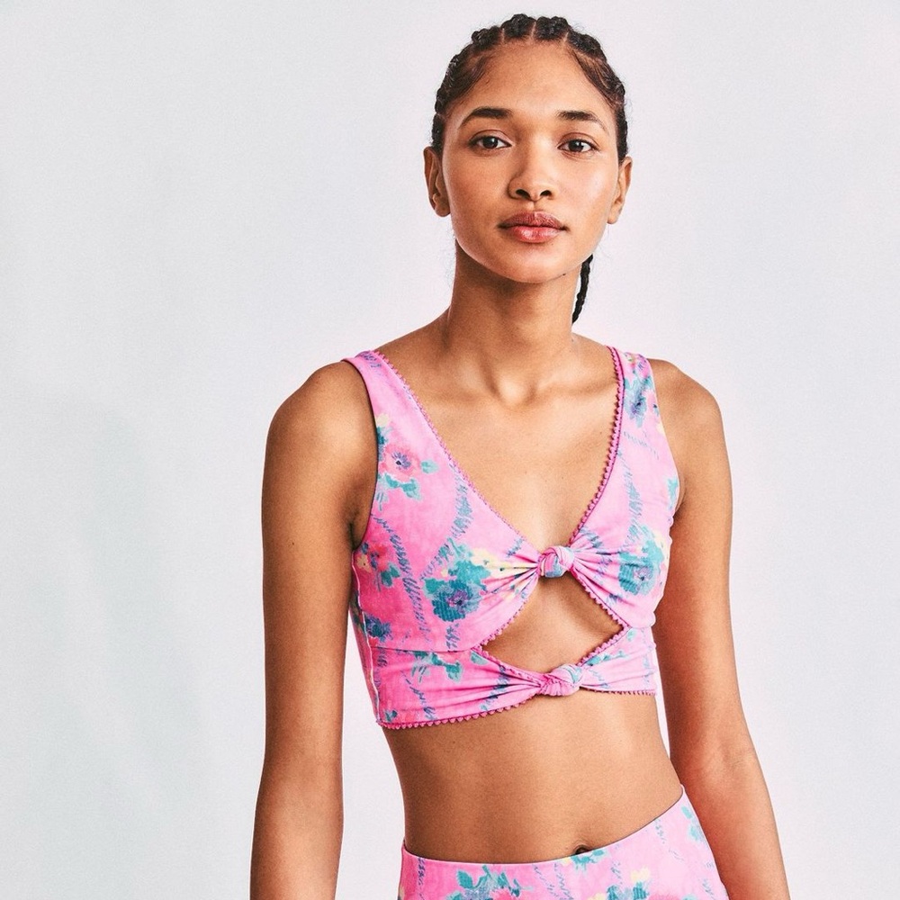 LoveShackFancy x Beach Riot sports bra